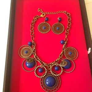 Premier Designs Indigo Necklace and Earrings Set